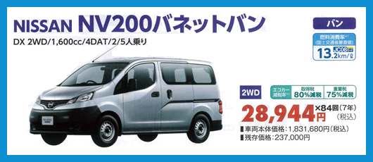 日産 NV200バネットバン